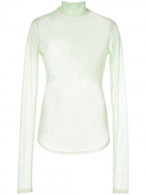 Sheer fitted top Nomia. Цвет: зеленый