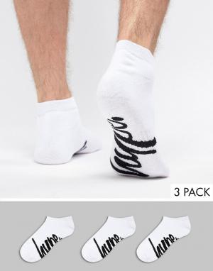 Набор из 3 пар белых носков Hype. Цвет: белый