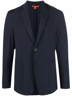 Шерстяной однобортный пиджак Barena. Цвет: синий