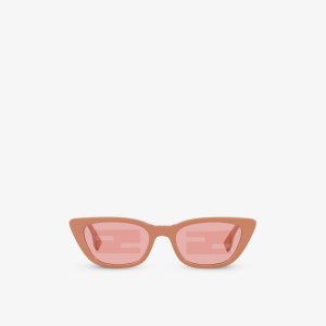 FE40089I солнцезащитные очки «кошачий глаз» из ацетата , розовый Fendi