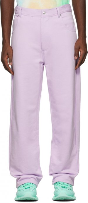 Пурпурные флисовые брюки для отдыха MSGM