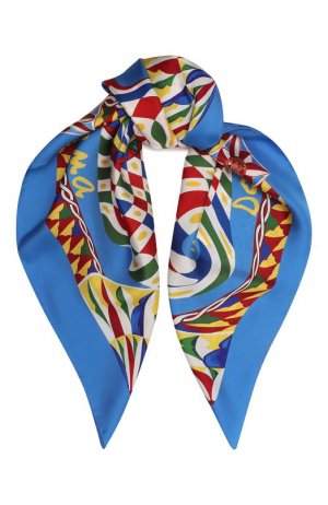 Шелковый платок Dolce & Gabbana. Цвет: синий