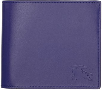 Синий кошелек для монет двойного сложения EKD Burberry