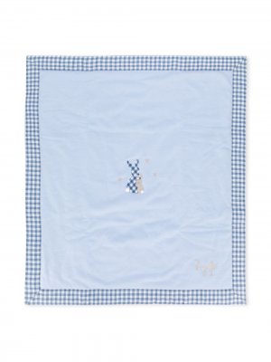 Одеяло с вышивкой Il Gufo. Цвет: синий