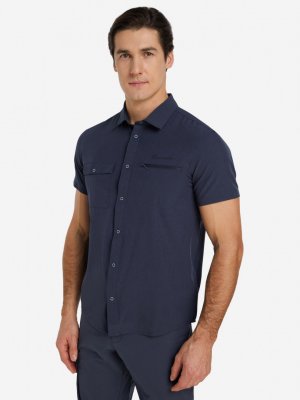 Рубашка с коротким рукавом мужская, Синий Outventure. Цвет: синий