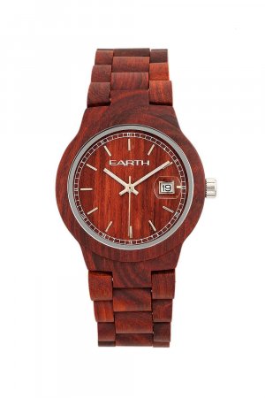 Часы-браслет Biscayne с датой , красный Earth Wood