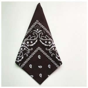 Бандана повязка косынка платок на голову Черная 54 см Redweeks. Цвет: белый/черный