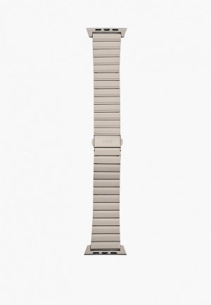 Ремешок для часов Uniq Apple Watch 49/45/44/42 мм Strova из нержавеющей стали. Цвет: серебряный