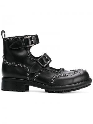 Ботинки Limited Edition с заклепками KTZ. Цвет: черный