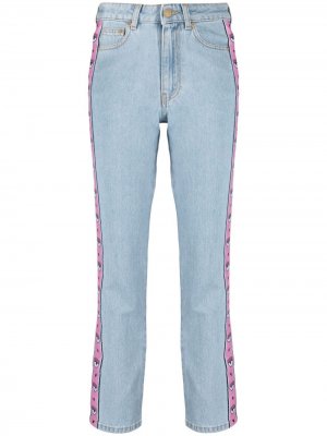 Прямые джинсы с лампасами Chiara Ferragni. Цвет: синий