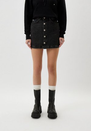 Юбка джинсовая Karl Lagerfeld Jeans. Цвет: черный