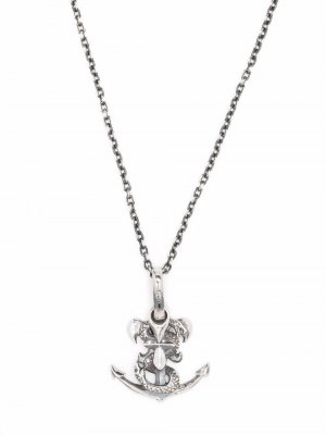 Snake anchor necklace Yohji Yamamoto. Цвет: серебристый