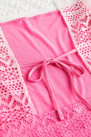 Платье из джерси с перфорацией , розовый H&M