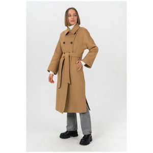 Двубортное пальто ElectraStyle 6-0205/1т-022 Коричневый 42. Цвет: коричневый