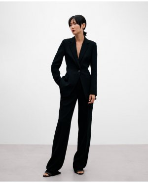 Женские классические брюки прямого кроя черного цвета , черный Adolfo Dominguez. Цвет: черный