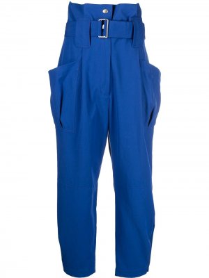 Укороченные брюки с присборенной талией Kenzo. Цвет: синий