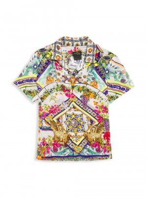 Рубашка Camp с принтом для маленьких мальчиков и , разноцветный CAMILLA