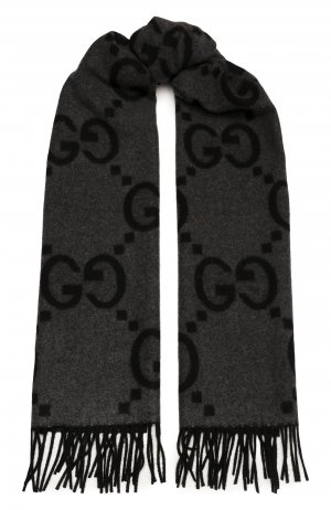 Кашемировый шарф Gucci. Цвет: чёрный