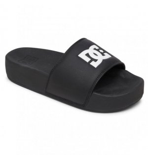 Женские сандалии на платформе DC Slide Shoes. Цвет: черный
