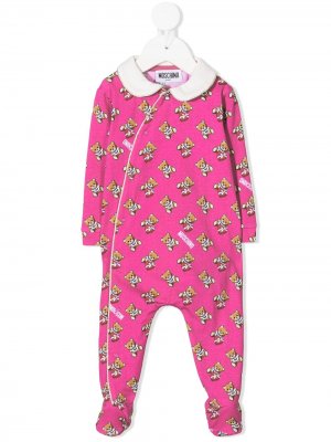 Пижама Teddy Bear с принтом Moschino Kids. Цвет: розовый