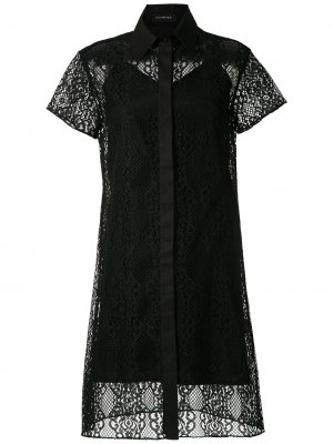 Короткое кружевное платье Tournesol Olympiah. Цвет: черный