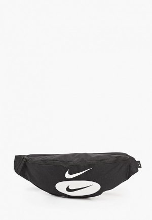 Сумка поясная Nike NK HERITAGE WAIST PACK HBR GRX. Цвет: черный
