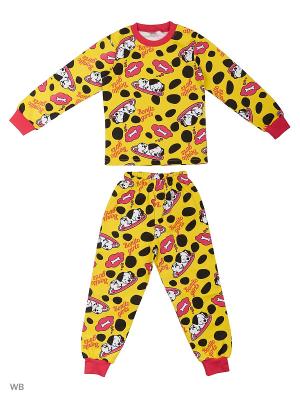 Пижама для девочки Bonito kids. Цвет: желтый