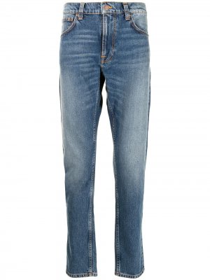 Прямые джинсы Lean Dean средней посадки Nudie Jeans. Цвет: синий