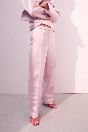 Прямые брюки , розовый H&M