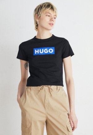 Футболка с принтом CLASSIC TEE HUGO, цвет black Hugo