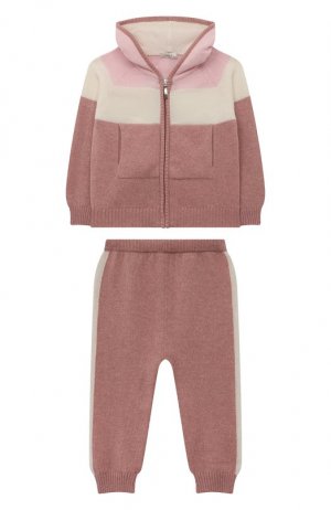 Комплект из кардигана и брюк Baby T. Цвет: розовый