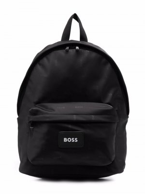 Рюкзак с нашивкой-логотипом BOSS Kidswear. Цвет: черный