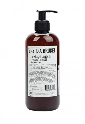 Жидкое мыло La Bruket для тела и рук 184 Geranium Tval 450 мл. Цвет: прозрачный