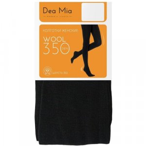 Колготки  Wool, 350 den, размер 2, черный DEA MIA. Цвет: черный