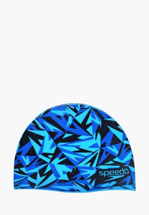 Шапочка для плавания Speedo BOOM SILICONE CAP. Цвет: синий