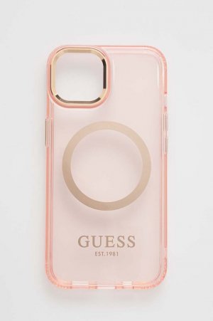 Чехол для телефона iPhone 14 6,1 дюйма , розовый Guess