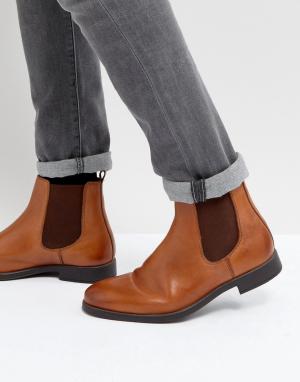Светло-коричневые кожаные ботинки челси -Светло-коричневый Dune