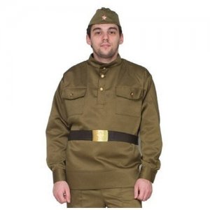 Карнавальный костюм Фабрика военная форма Бока. Цвет: хаки