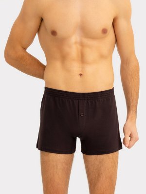 Трусы мужские шорты в коричневом цвете Mark Formelle. Цвет: горький шоколад