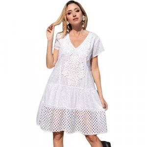 Пляжное платье , размер 48, белый Fresh Cotton. Цвет: белый