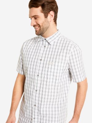 Рубашка с коротким рукавом мужская Hot Springs, Белый, размер 44 Jack Wolfskin. Цвет: белый