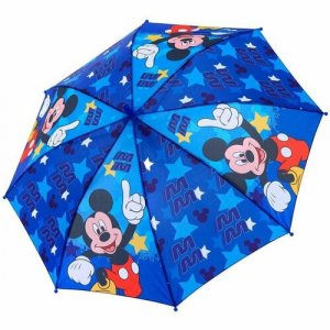 Зонт-трость синий Disney. Цвет: синий