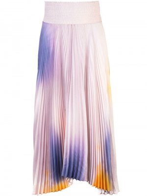 Юбка миди с микроплиссировкой A.L.C.. Цвет: фиолетовый