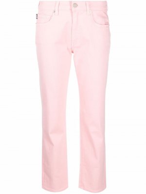 Mid-rise slim-cut trousers Love Moschino. Цвет: розовый