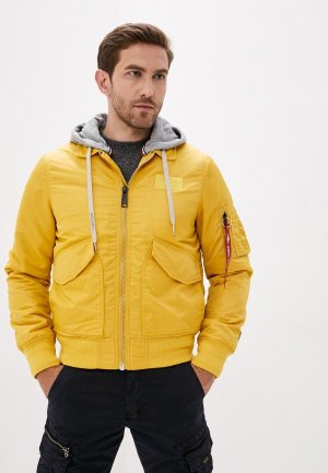 Куртка утепленная Angelo Bonetti. Цвет: желтый