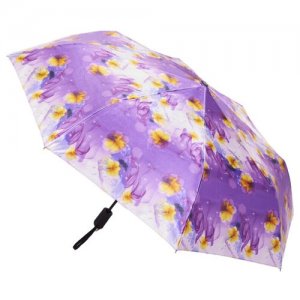 Зонт , фиолетовый, белый Zemsa. Цвет: фиолетовый/белый