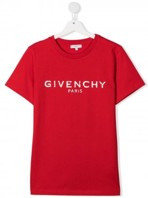 Футболка с логотипом Givenchy Kids. Цвет: красный