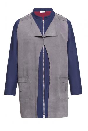 Пальто из шерсти с шелком и замшевый жилет 186022 Z&zoe