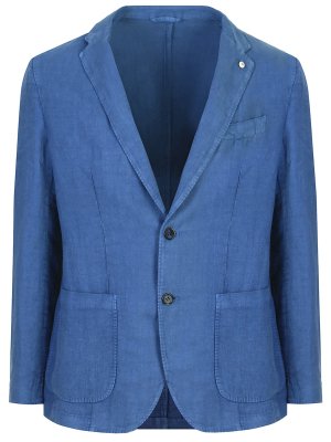 Пиджак льняной L.B.M. 1911. Цвет: синий
