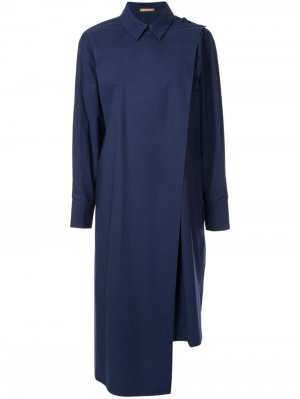 Платье-рубашка Daix с запахом Nehera. Цвет: синий
